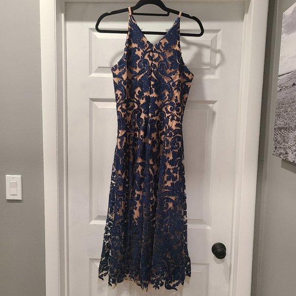 DRESS THE POPULATION Blair Embellished Fit & Flare Dress - Picture 3 of 3